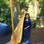 wedding ceremony music by Harpist with Sydney Celebrant
