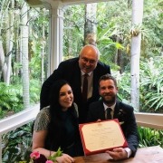 Sarah & Curtis City Botanic Gardens Wedding Brisbane with Michael Janz Brisbane Celebrant