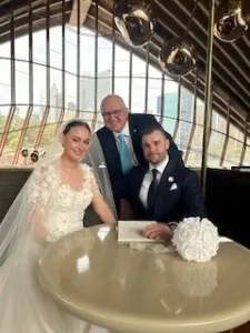 Wedding Celebrant in Sydney at Bennelong
