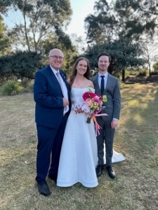 Winter wedding near Sydney Harbour